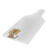 漫画かわいいライオンの子供たちレトロなサファリージャングル カッティングボード (角)