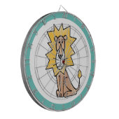 漫画かわいいライオンの子供たちレトロなサファリージャングル ダーツボード (正面左)