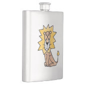 漫画かわいいライオンの子供たちレトロなサファリージャングル フラスク (右)