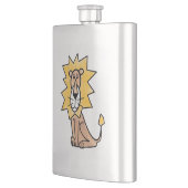 漫画かわいいライオンの子供たちレトロなサファリージャングル フラスク (左)