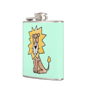漫画かわいいライオンの子供たちレトロなサファリージャングル フラスク (左)