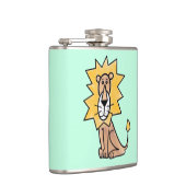 漫画かわいいライオンの子供たちレトロなサファリージャングル フラスク (右)