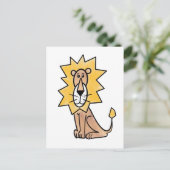 漫画かわいいライオンの子供たちレトロなサファリージャングル ポストカード (スタンド正面)