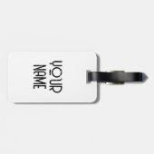 漫画かわいいライオンの子供たちレトロなサファリージャングル ラゲッジタグ (裏面横)