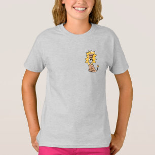 漫画かわいいライオンの子供たちレトロなサファリージャングル Tシャツ