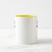 漫画かわいい女の子の名前をカスタムする ツートーンマグカップ (中央)