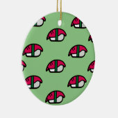 漫画かわいい寿司、フィッシュライス、海苔 セラミックオーナメント (右)