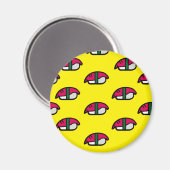 漫画かわいい寿司、フィッシュライス、海藻マグネット マグネット (正面/裏面)