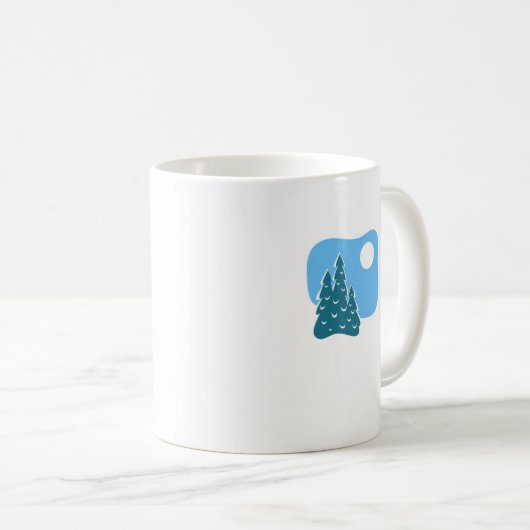 漫画かわいい犬の子犬スノーボードウィンタースポーツサン コーヒーマグカップ (正面右)