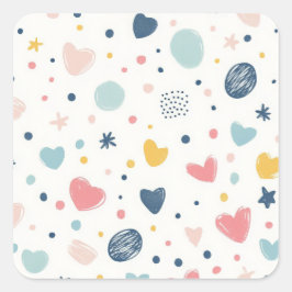 漫画かわいらしの空 スクエアシール