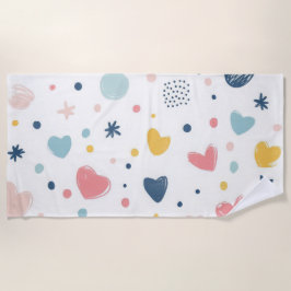 漫画かわいらしの空 ビーチタオル