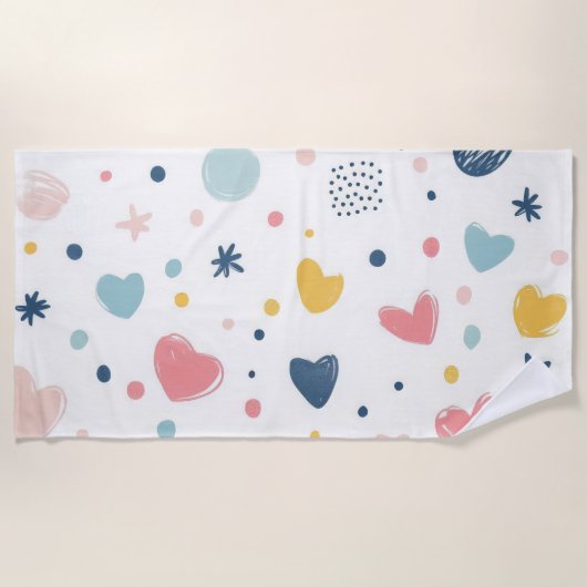 漫画かわいらしの空 ビーチタオル (正面)