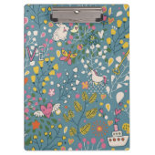 漫画が付いている抽象的でロマンチックなパターン クリップボード (正面)