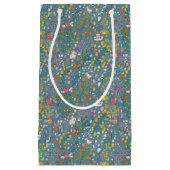 漫画が付いている抽象的でロマンチックなパターン スモールペーパーバッグ (正面)