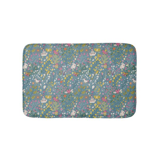 漫画が付いている抽象的でロマンチックなパターン バスマット (正面)