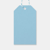 漫画が可愛い青い子ども漫画を引き付ける ギフトタグ (裏面)