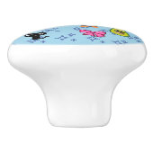 漫画が可愛い青い子ども漫画を引き付ける セラミックノブ (側面)