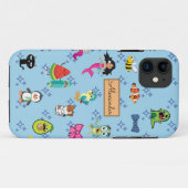 漫画が可愛い青い子ども漫画を引き付ける Case-Mate iPhoneケース (裏面(横))