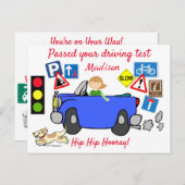 漫画が運転試験に合格しまパーソナライズされたした ポストカード (正面/裏面)