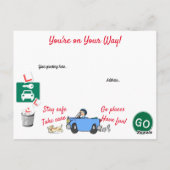 漫画が運転試験に合格しまパーソナライズされたした ポストカード (裏面)