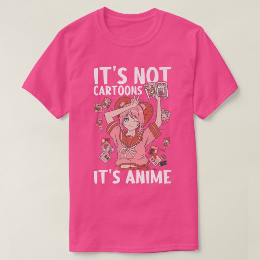 漫画じゃないアニメマンガ物アニ Tシャツ (デザイン正面)