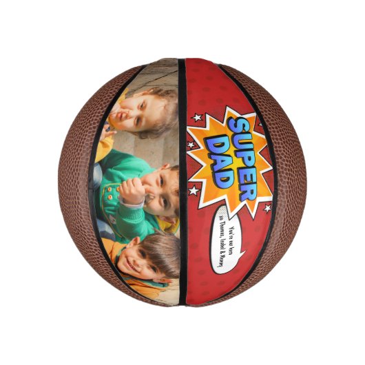 漫画すごいヒーローパパファーザーズデイから子供 ミニバスケットボール (縦)