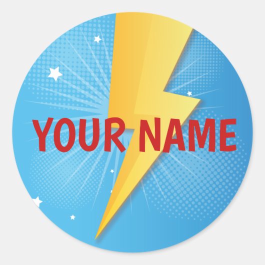 漫画すごいヒーロー誕生日 ラウンドシール (正面)