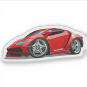 漫画すごい車 シール (正面)