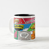 漫画とコーヒー ツートーンマグカップ (正面左)