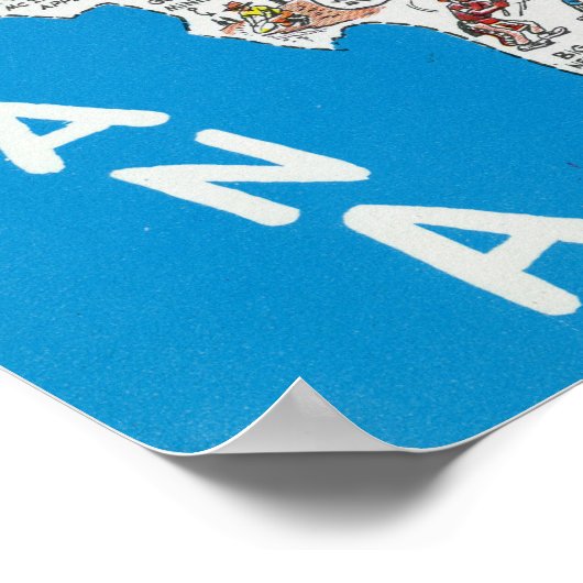 漫画と州の景色 ポスター (角)