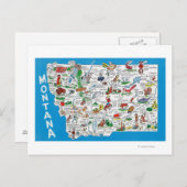 漫画と州の景色 ポストカード (正面/裏面)