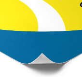 漫画と黄色のボールを持つテニスポスター ポスター (角)