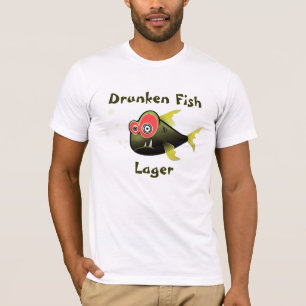 漫画によって飲まれる魚のTシャツ Tシャツ