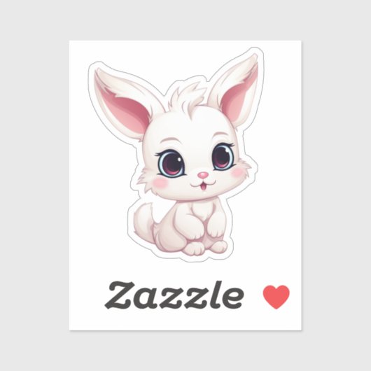 漫画のうさぎイラストレーション シール (シート)