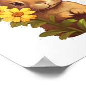 漫画のうさぎイラストレーション ポスター (角)