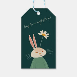 漫画のうさぎ、バレンタインデー ギフトタグ