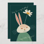 漫画のうさぎ、バレンタインデー シーズンカード (正面/裏面)