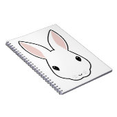 漫画のおもしろいうさぎ顔のアイコンの頭 ノートブック (右側)