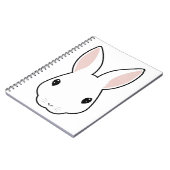 漫画のおもしろいうさぎ顔のアイコンの頭 ノートブック (左側)