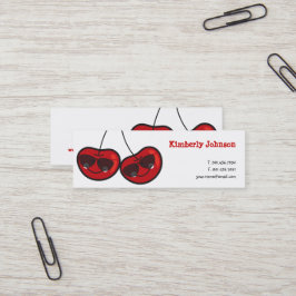 漫画のおもしろいとカッコいいサングラス付き生意気なさくらんぼ スキニー名刺