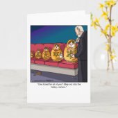 漫画のおもしろいグリーティングカード – ネスティングドール詐欺 カード (黄色い花)