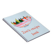 漫画のおもしろいフルーツサラダレシピブックアート ノートブック (右側)