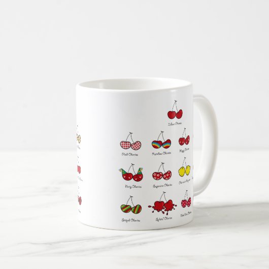 漫画のおもしろい漫画おもしろいチーキーレッドさくらんぼさくらんぼ コーヒーマグカップ (正面右)