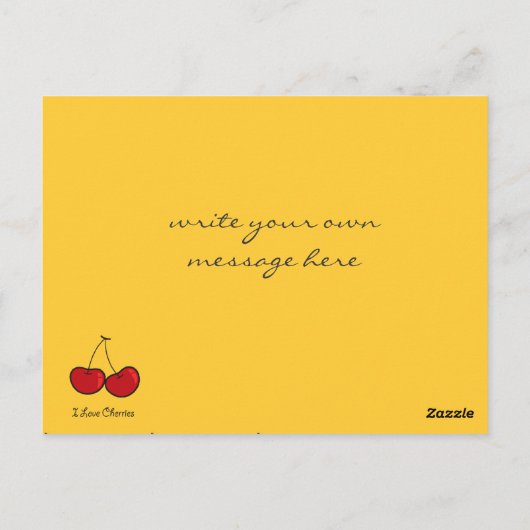 漫画のおもしろい漫画おもしろいチーキーレッドさくらんぼさくらんぼ ポストカード (裏面)