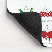 漫画のおもしろい漫画おもしろいチーキーレッドさくらんぼさくらんぼ マウスパッド (コーナー)