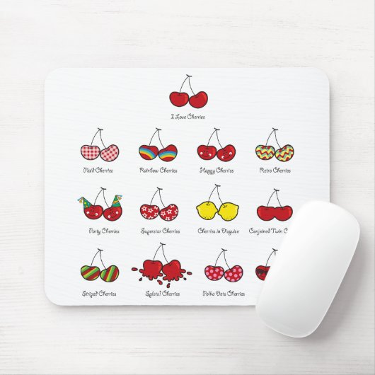 漫画のおもしろい漫画おもしろいチーキーレッドさくらんぼさくらんぼ マウスパッド (マウス)