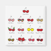 漫画のおもしろい漫画おもしろいチーキーレッドさくらんぼさくらんぼ マグネット (正面)