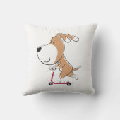 漫画のおもしろい犬パピーキックスクーターキッズ クッション (裏面)