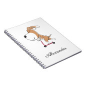 漫画のおもしろい犬パピーキックスクーターバックスクール ノートブック (右側)