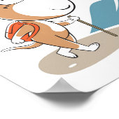 漫画のおもしろい犬子犬ハイキングウッドランド山 ポスター (角)